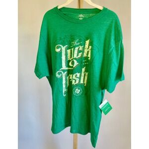 Way to Celebrate Mens St Patricks Day Luck of the Irish Green Graphic Tee XL NEW